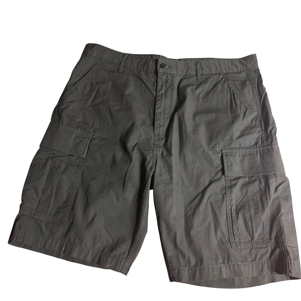 Levi Strauss Mens Green Ripstop Cargo Shorts Cotton Casual Workwear Size 38